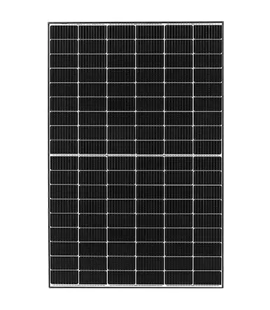 schwarzes glas-glas-solarmodul der firma bauer solar