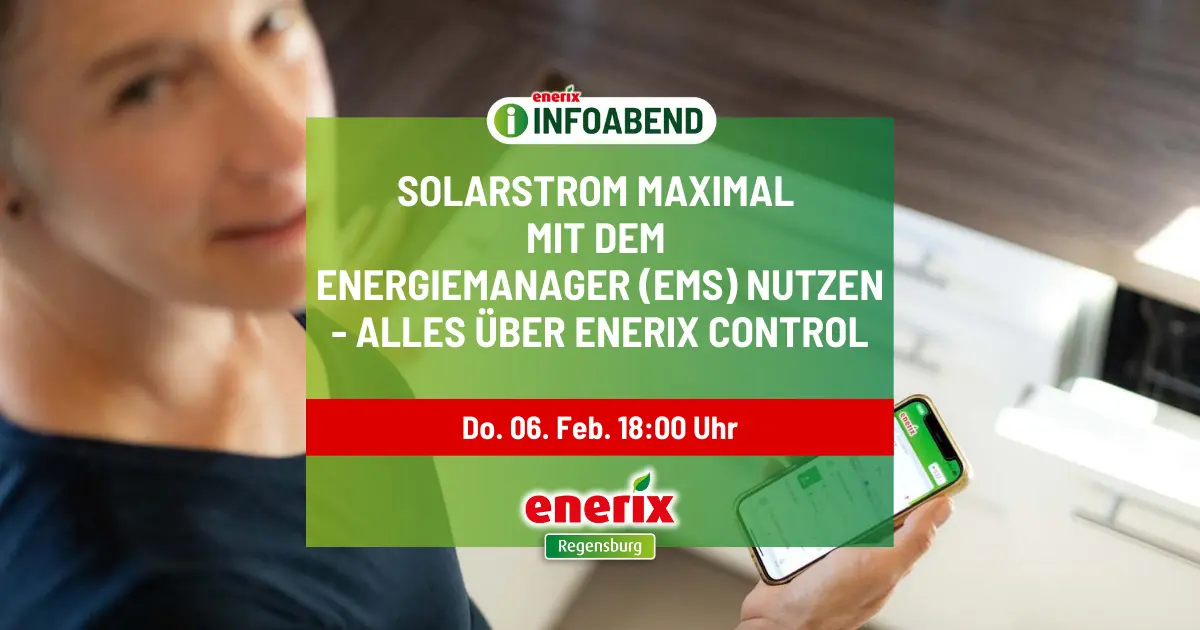 Banner für einen enerix Regensburg Infoabend