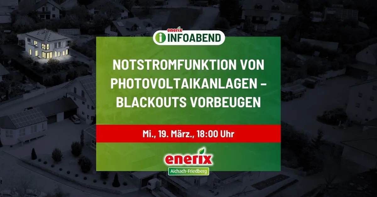 Infoabend enerix Aichach Friedberg