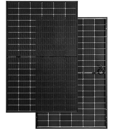 Schwarze Solarmodule der Firma Bauer Solar