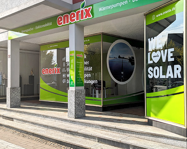 enerix Photovoltaik Showroom Ladenfront in Altenkirchen