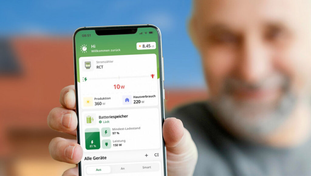 Energiemanagementsystem auf einer App