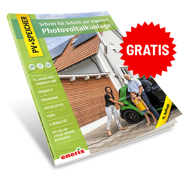 Mockup des Photovoltaik Leitfadens als Magazin von enerix