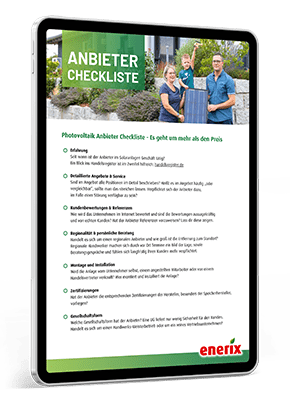 PV-Anbieter Checkliste kostenloser Download