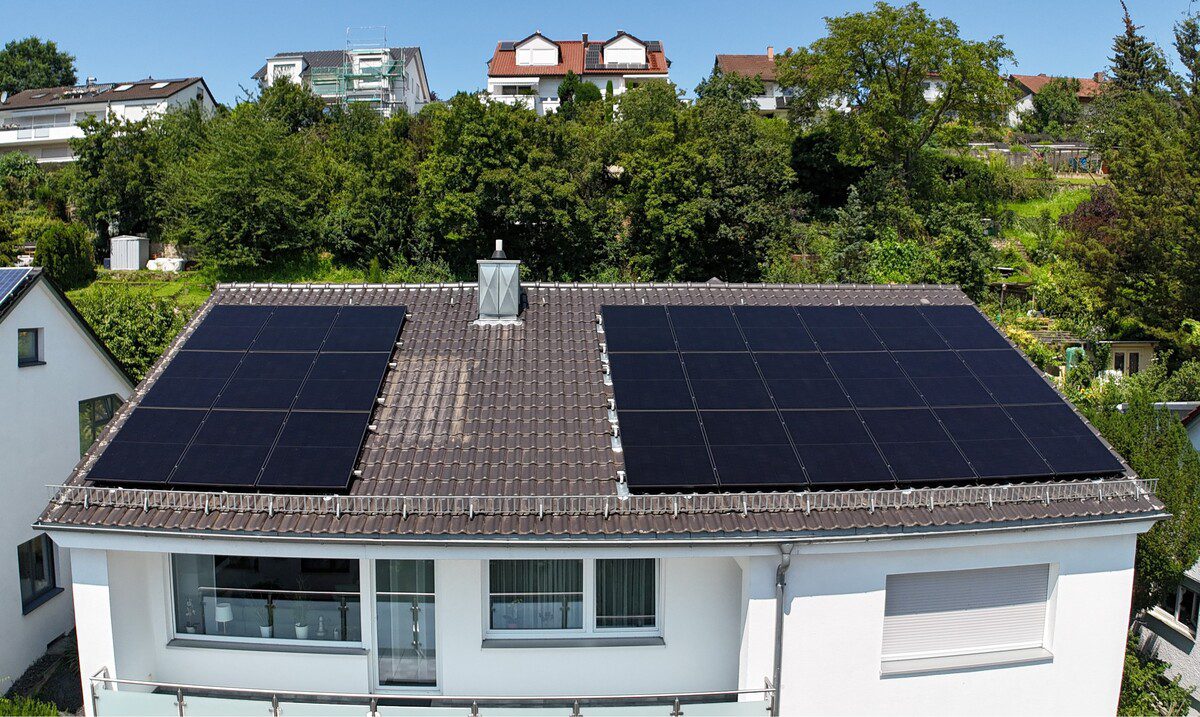 Photovoltaikanlage auf einem Hausdach in Remseck am Neckar